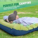 Myxslop Camping Sleeping Pad, Ultralight Camping Mat with Built-in Foot Pump, Comfortable Sleeping Mat for Backpacking, Car Traveling,Tent,and Hiking