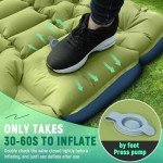 Myxslop Camping Sleeping Pad, Ultralight Camping Mat with Built-in Foot Pump, Comfortable Sleeping Mat for Backpacking, Car Traveling,Tent,and Hiking