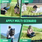 Myxslop Camping Sleeping Pad, Ultralight Camping Mat with Built-in Foot Pump, Comfortable Sleeping Mat for Backpacking, Car Traveling,Tent,and Hiking