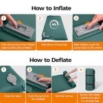 OGERY Self Inflating Sleeping Pad with Electric Pump, 3.15" Ultra-Thick Memory Foam Camping Pad, 4 Season Camping Mattress Pad with Built-in Pillow, Camping Essentials Gear for Tent Travel Car