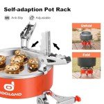 Odoland 9000W Portable Camping Stove Lightweight Camp Stove Collapsible Backpacking Stove with EVA Box for Outdoor Camping Cooking Hiking and Picnic
