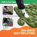 KingCamp Sleeping Pads for Camping, Self Inflating Camping Mattress with Built-in Foot Pump, Connectable Durable Inflatable Sleeping Mat with Pillow, Compact Camping Air Mattress for Camping Hiking