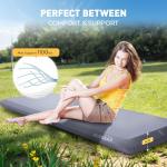 Elegear FiberAir Camping Sleeping Pad, 4’’ Ultra-Thick & 1100lb Ultra-Support Camping Air Mattress with Multi-Function Electric Pump, Durable Sleeping Pad for Camping/Hiking/Tent/Home