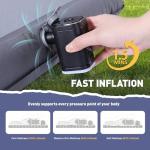 Elegear FiberAir Camping Sleeping Pad, 4’’ Ultra-Thick & 1100lb Ultra-Support Camping Air Mattress with Multi-Function Electric Pump, Durable Sleeping Pad for Camping/Hiking/Tent/Home