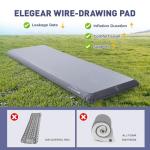 Elegear FiberAir Camping Sleeping Pad, 4’’ Ultra-Thick & 1100lb Ultra-Support Camping Air Mattress with Multi-Function Electric Pump, Durable Sleeping Pad for Camping/Hiking/Tent/Home