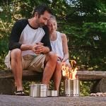 Solo Stove Campfire 2 Pot Set Combo - 4+ Person Wood Burning Camping Stove | Outdoor Kitchen Kit for Backpacking Camping Survival | NO Batteries or Liquid Fuel Gas Canister Required