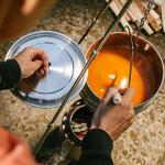 Solo Stove Campfire 2 Pot Set Combo - 4+ Person Wood Burning Camping Stove | Outdoor Kitchen Kit for Backpacking Camping Survival | NO Batteries or Liquid Fuel Gas Canister Required