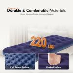 RAPTAVIS Single Size Air Mattress Inflatable Bed, Blow Up Mattress Camping Sleeping Pad