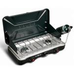 GasOne Portable Camping Stove – Double Propane Stove with Auto Twist Turn Ignition – 22,000 BTU Camping Cooktop with 2 Burners and Wind Guard – Ideal for Tailgating, Fishing, Travel