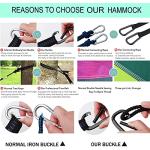 Hammock Camping, Portable Single/Double Hammocks for Outdoor Hiking Travel Backpacking - 210D Nylon Hammock Swing for Backyard & Garden (Green/Khaki)