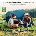 OUTTPLY Double Sleeping Pad for Camping, Self Inflating 4" Extra Thick Camping Sleeping Pad for 2 Person with Pillow, Built-in Foot Pump, Portable Sleeping Mat for Backpacking, Hiking, Travel Tent