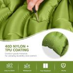 OUTTPLY Double Sleeping Pad for Camping, Self Inflating 4" Extra Thick Camping Sleeping Pad for 2 Person with Pillow, Built-in Foot Pump, Portable Sleeping Mat for Backpacking, Hiking, Travel Tent