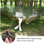 Hammocks for Outside with Mosquito Net,Camping Hammock Lightweight Portable Parachute 2 Person Outdoor Hammock for Indoor Backpacking Survival Travel Patio Army Green