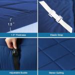 Cot Mattress Topper (Improved Thickness), Quilted Cot Pads for Camping, Soft Comfortable Sleeping Cot Mattress Pad Only, Camping Mattress Pad 75"x30" for Camp Cot/Rv Bunk/Narrow Twin Beds, Navy
