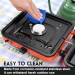 GGC Camping Stove 2 Burner, 20,000 BTU Foldable Camping Stove, Propane Portable Camp Stove with Adjustable Flame, Piezo Ignition & Carry Bag, Portable Stove for Camping, Picnics, and Outdoor Cooking