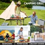 GGC Camping Stove 2 Burner, 20,000 BTU Foldable Camping Stove, Propane Portable Camp Stove with Adjustable Flame, Piezo Ignition & Carry Bag, Portable Stove for Camping, Picnics, and Outdoor Cooking