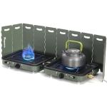 Zingoetrie Camping Stove Propane Burner 17000 BTU Adjustable 2 Burners with Windscreen Foldable Portable Stove Double Burner Stove with Bag Suitable for Outdoor Camping Partying