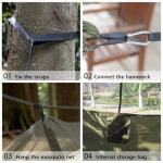 Camping Hammock, Portable Hammocks with Mosquito Net, Hammock Tent for Outside Hiking Travel Camping Gear Must Haves (Green)