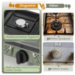 Zingoetrie Camping Stove Propane Burner 17000 BTU Adjustable 2 Burners with Windscreen Foldable Portable Stove Double Burner Stove with Bag Suitable for Outdoor Camping Partying