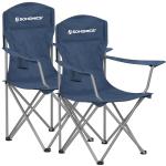 SONGMICS 2 Pack Folding Camping Chairs, Load 330 lb, Cup Holder and High Backrest, Heavy-Duty Structure, for Lawn, Garden, Fishing, Terrace,Twilight Blue UGCB008Q02