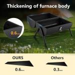 Portable Charcoal Grill Outdoor Stove: BBQ Easy to take Two Side Carbon Griller