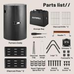 Portable Charcoal Grill Outdoor Stove: BBQ Easy to take Two Side Carbon Griller