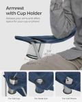 SONGMICS 2 Pack Folding Camping Chairs, Load 330 lb, Cup Holder and High Backrest, Heavy-Duty Structure, for Lawn, Garden, Fishing, Terrace,Twilight Blue UGCB008Q02