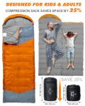 ETGLCOZY Sleeping Bags for Adults Cold Weather & Warm - Backpacking Camping Sleeping Bag for Kids 10-12, Girls, Boys -Lightweight Compact Waterproof for Outdoor & Indoor
