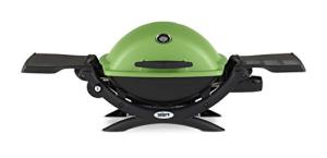 Weber Q1200 Liquid Propane Portable Gas Grill for Travel and Camping, 1 Burner, Green