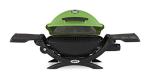 Weber Q1200 Liquid Propane Portable Gas Grill for Travel and Camping, 1 Burner, Green