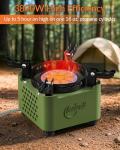 Indwell Camping Stove with Infrared Burner, Single Burner Propane Stove Ultra-Thin Design Adjustable Flame Control Wind-Resistant Portable Gas Cooker for Camping Hiking Outdoor Cooking