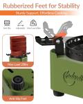 Indwell Camping Stove with Infrared Burner, Single Burner Propane Stove Ultra-Thin Design Adjustable Flame Control Wind-Resistant Portable Gas Cooker for Camping Hiking Outdoor Cooking