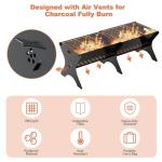 Bearfire Camping Grills 2 Packs, Portable Folding Charcoal Grills, Backpacking BBQ Grill, Heavy Duty Firepit Grill with Carry Bag for Outdoor Cooking, Bonfire, Patio, Backyard-30 Inch