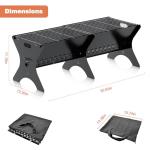 Bearfire Camping Grills 2 Packs, Portable Folding Charcoal Grills, Backpacking BBQ Grill, Heavy Duty Firepit Grill with Carry Bag for Outdoor Cooking, Bonfire, Patio, Backyard-30 Inch