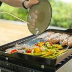 Royal Gourmet PD1300 Portable Propane Gas Grill Griddle for Outdoor Patio Grilling, Includes PVC Cover, 3-Burner Tabletop Griddle for On-the-Go Grilling and Outdoor Adventures, Silver