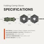 Cofiyard Propane 2-Burner Camping Stove with Carrying Bag and Gas Stove Pressure Regulator, Camping Essentials Folding Camp Stove with Flick-Style Ignition for Backpacking, Outdoor Cooking, Tailgating