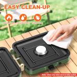 Propane 2-Burner Foldable Camping Stove with Carry Bag, Portable Propane Camp Stoves with Adjustable Burners & Piezo Ignition for Outdoor Cooking, Tailgating, Backyard Gathering(Griddle Not Included)