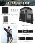 KingCamp Shower Tent, Portable Privacy Tent Outdoor Camping 1/2 Room Toilet Tents with Shower Bag & Dressing Room for Travel Beach Tailgate