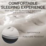 SENNOUL Air Mattress Queen with Built in Pump - Upgraded Blow Up Bed, 2 Mins Quick Self Inflatable, 13"/650lbs Max, Strong Support, All Night No Lost Air, for Camping,Home,Guests & Portable Travel