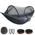 Chihee Ultra-Light Travel Camping Hammock Pop-up Net Hammock 660lbs Load Capacity,Breathable,Quick-Drying Parachute Nylon 2 Premium Carabiners,2 Tree Slings Included for Outdoor Backpacking Hiking