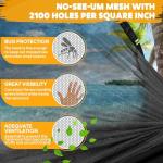 Chihee Ultra-Light Travel Camping Hammock Pop-up Net Hammock 660lbs Load Capacity,Breathable,Quick-Drying Parachute Nylon 2 Premium Carabiners,2 Tree Slings Included for Outdoor Backpacking Hiking