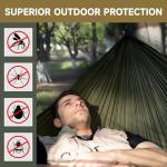 Travel Bird Camping Hammock with Mosquito Net and Ridge Rope, Extra Large for 2 Person, Lightweight Hanging Hammocks Tree Straps, All-in-one Fast Open Hammock for Outside, Hiking, and Travel
