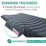TREKOLOGY UL80 Ultralight Sleeping Pad – Inflatable Camping Sleeping Pad - 40D Nylon Compact Hiking Mat – Lightweight Air Mattress for Backpacking & Tent Camping