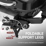 Grills House 2-Burner Portable Propane Gas Grill with Foldable Side Tables and Legs, Outdoor Tabletop Gas Grill with Warming Rack for Travel, Picnic, Tailgate, Camping, Black, GT2005-SC