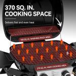 Grills House 2-Burner Portable Propane Gas Grill with Foldable Side Tables and Legs, Outdoor Tabletop Gas Grill with Warming Rack for Travel, Picnic, Tailgate, Camping, Black, GT2005-SC