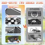 Camping Stove Propane Two Burner, 34000BTU Foldable Camp Stove Gas Propane Burners for Outdoor Cooking, Portable Stoves Gas Burners with Windsheild, Carrying Bag, Grates, Regulator