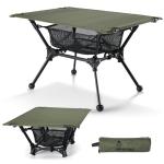 ONETIGRIS Dipper Camping Table, Lightweight Portable Folding Table with Mesh Storage Net, High/Low Options, Ideal for Camping, Hiking, Tailgating, Beach, Picnic, Travel, Backyard