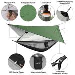 G4Free Camping Hammock with Net and Rain Fly, 2 Person Lightweight Portable Hammock Tent with Tarp for Camping Hiking Backyard Outdoor Backpacking Travel