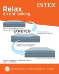 Intex 64177E Dura-Beam Standard Prestige Mid-Rise Air Mattress: Fiber-Tech – Twin Size – Quickfill USB Air Pump – 12in Bed Height – 300lb Weight Capacity