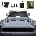 hufaut Camping Pickup Truck Bed Air Mattress Thicken Sleeping Pad for 5.5-5.8Ft Full-Size Short Truck Beds Outdoor Camping Car Travel(Grey)